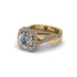 Diamond Twist Shank Halo Engagement Ring - Cheyenne No. 1 image 3