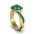 Emerald Twist Shank Halo Engagement Ring - Cheyenne No. 19 image 1