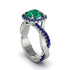Emerald Twist Shank Halo Engagement Ring - Cheyenne No. 66 image 1