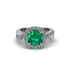 Emerald Twist Shank Halo Engagement Ring - Cheyenne No. 6 image 2