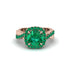 Emerald Twist Shank Halo Engagement Ring - Cheyenne No. 20 image 2