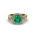 Emerald Twist Shank Halo Engagement Ring - Cheyenne No. 4 image 3