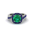 Emerald Twist Shank Halo Engagement Ring - Cheyenne No. 66 image 2