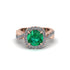 Emerald Twist Shank Halo Engagement Ring - Cheyenne No. 5 image 2