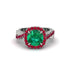 Emerald Twist Shank Halo Engagement Ring - Cheyenne No. 51 image 2