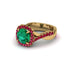 Emerald Twist Shank Halo Engagement Ring - Cheyenne No. 49 image 3