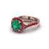 Emerald Twist Shank Halo Engagement Ring - Cheyenne No. 50 image 3