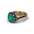 Emerald Twist Shank Halo Engagement Ring - Cheyenne No. 64 image 3