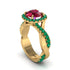 Ruby Twist Shank Halo Engagement Ring - Cheyenne No. 25 image 1