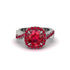 Ruby Twist Shank Halo Engagement Ring - Cheyenne No. 57 image 2