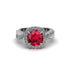 Ruby Twist Shank Halo Engagement Ring - Cheyenne No. 12 image 2