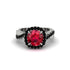 Ruby Twist Shank Halo Engagement Ring - Cheyenne No. 42 image 2