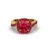 Ruby Twist Shank Halo Engagement Ring - Cheyenne No. 55 image 2