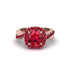 Ruby Twist Shank Halo Engagement Ring - Cheyenne No. 56 image 2