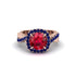 Ruby Twist Shank Halo Engagement Ring - Cheyenne No. 71 image 2