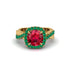 Ruby Twist Shank Halo Engagement Ring - Cheyenne No. 25 image 2