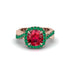 Ruby Twist Shank Halo Engagement Ring - Cheyenne No. 26 image 2