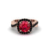 Ruby Twist Shank Halo Engagement Ring - Cheyenne No. 41 image 2