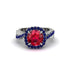 Ruby Twist Shank Halo Engagement Ring - Cheyenne No. 72 image 2
