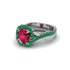 Ruby Twist Shank Halo Engagement Ring - Cheyenne No. 27 image 3