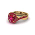 Ruby Twist Shank Halo Engagement Ring - Cheyenne No. 55 image 3