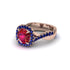 Ruby Twist Shank Halo Engagement Ring - Cheyenne No. 71 image 3