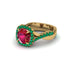 Ruby Twist Shank Halo Engagement Ring - Cheyenne No. 25 image 3