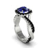 Sapphire Twist Shank Halo Engagement Ring - Cheyenne No. 45 image 1