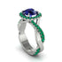 Sapphire Twist Shank Halo Engagement Ring - Cheyenne No. 30 image 1