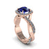 Sapphire Twist Shank Halo Engagement Ring - Cheyenne No. 14 image 1