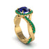 Sapphire Twist Shank Halo Engagement Ring - Cheyenne No. 28 image 1