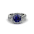 Sapphire Twist Shank Halo Engagement Ring - Cheyenne No. 15 image 2