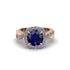 Sapphire Twist Shank Halo Engagement Ring - Cheyenne No. 14 image 2