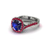 Sapphire Twist Shank Halo Engagement Ring - Cheyenne No. 60 image 3