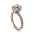 Diamond Twisted Band Halo Engagement Ring - Avianna No. 2 image 8
