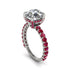 Diamond Twisted Band Halo Engagement Ring - Avianna No. 48 image 1