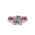 Diamond Twisted Band Halo Engagement Ring - Avianna No. 47 image 2