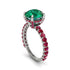 Emerald Twisted Band Halo Engagement Ring - Avianna No. 51 image 1