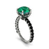 Emerald Twisted Band Halo Engagement Ring - Avianna No. 36 image 1