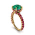 Emerald Twisted Band Halo Engagement Ring - Avianna No. 49 image 1