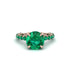 Emerald Twisted Band Halo Engagement Ring - Avianna No. 20 image 2