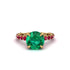 Emerald Twisted Band Halo Engagement Ring - Avianna No. 49 image 2