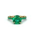 Emerald Twisted Band Halo Engagement Ring - Avianna No. 19 image 2