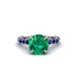 Emerald Twisted Band Halo Engagement Ring - Avianna No. 66 image 2