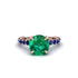 Emerald Twisted Band Halo Engagement Ring - Avianna No. 65 image 2