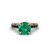 Emerald Twisted Band Halo Engagement Ring - Avianna No. 35 image 2
