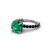 Emerald Twisted Band Halo Engagement Ring - Avianna No. 36 image 3