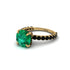Emerald Twisted Band Halo Engagement Ring - Avianna No. 34 image 3