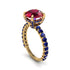 Ruby Twisted Band Halo Engagement Ring - Avianna No. 70 image 1
