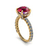 Ruby Twisted Band Halo Engagement Ring - Avianna No. 10 image 1